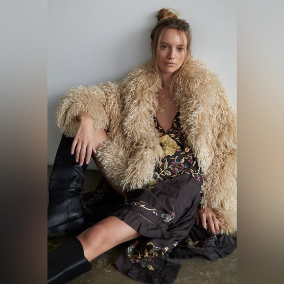 NEW Free People Stargazer Fur Jacket Size M - Picture 3 of 8